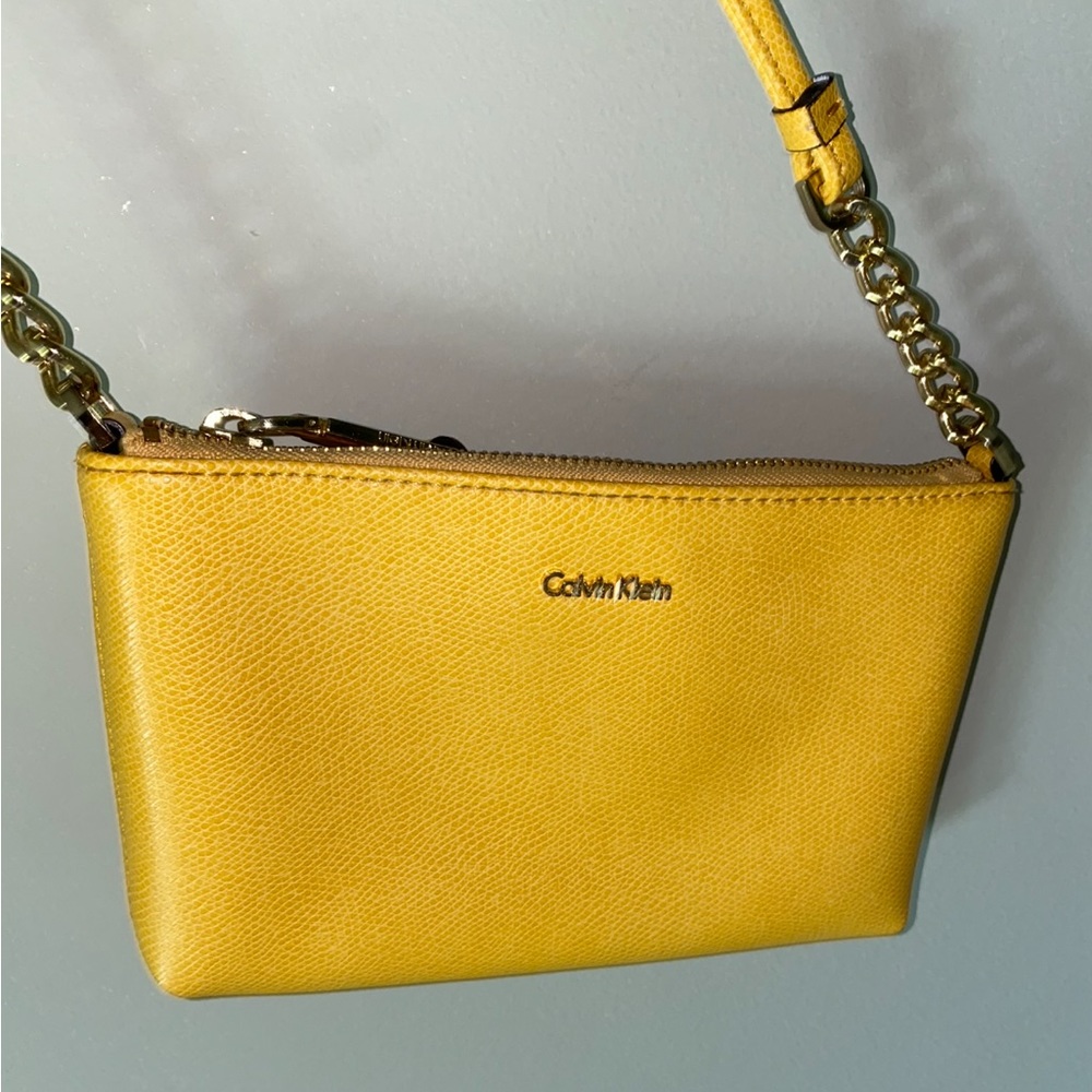 Calvin Klein Yellow Cross Body Purse